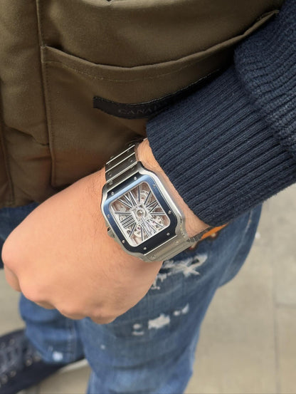Cartier Skeleton Blue PVD Bezel