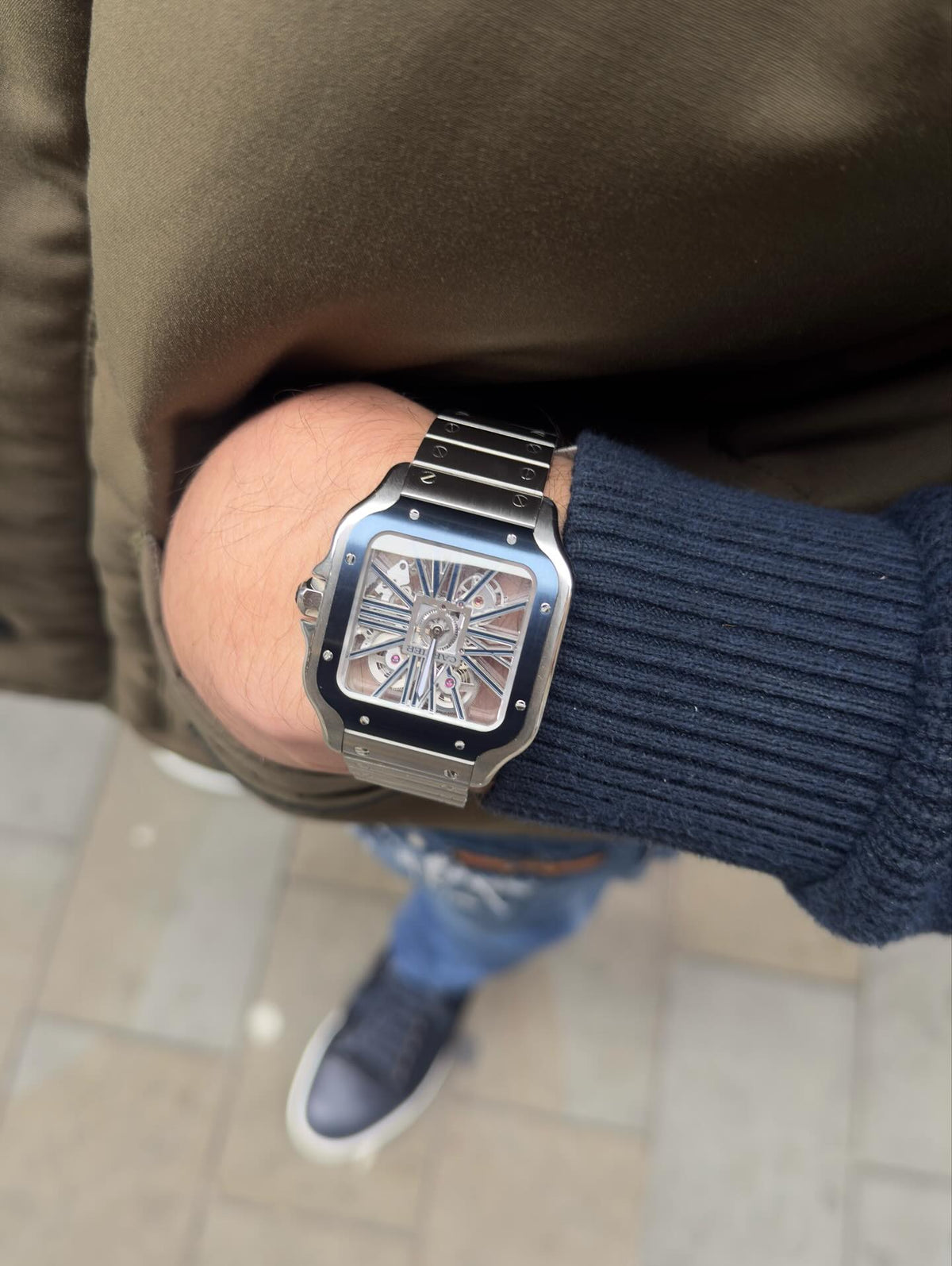 Cartier Skeleton Blue PVD Bezel